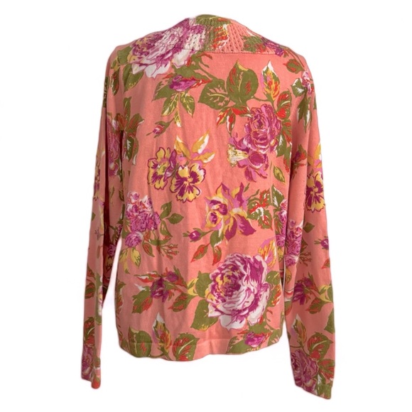 Isaac Mizrahi Floral Cardigan Sweater - Picture 3 of 3